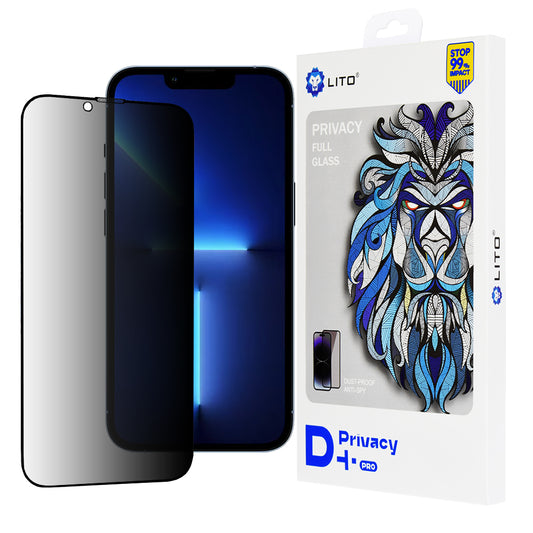 Zaštitna folija za ekran Privacy Lito D+ Pro za Apple iPhone 14 Plus / 13 Pro Max, Kaljeno staklo, Full Glue