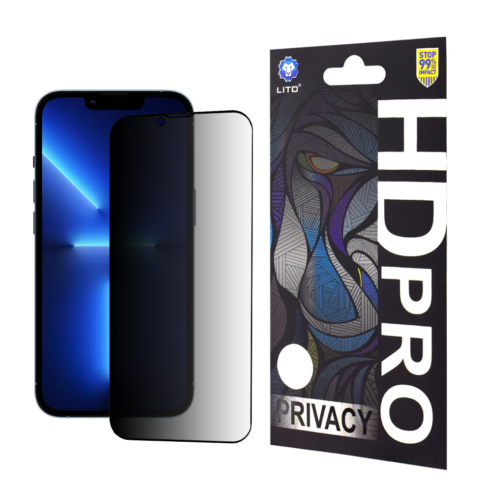 Zaštitna folija Ekran Privacy Lito HD Pro za Apple iPhone 14 Plus / 13 Pro Max, Kaljeno Staklo, Puno Ljepilo