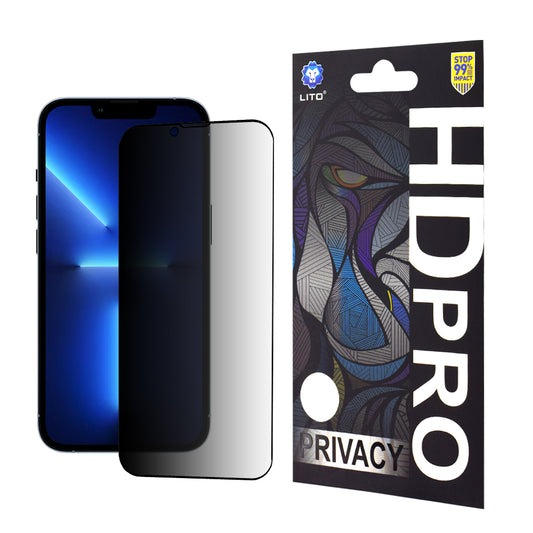Zaštitna folija Ekran Privacy Lito HD Pro za Apple iPhone 14 Plus / 13 Pro Max, Kaljeno Staklo, Puno Ljepilo