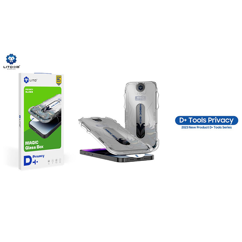 Zaštitna folija za ekran Privacy Lito Magic Glass Box D+ Tools za Apple iPhone 11 / XR, Kaljeno staklo, Puno ljepilo