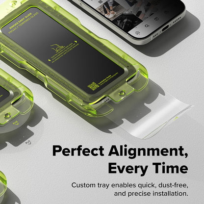 Zaštitna folija za ekran Privacy Ringke Easy Slide za Apple iPhone 17, Kaljeno staklo, Full Glue, Set od 2 komada