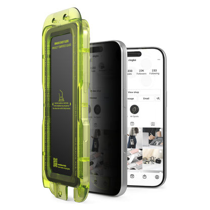Zaštitna folija za ekran Privacy Ringke Easy Slide za Apple iPhone 18 Pro Max, Kaljeno staklo, Full Glue, Set od 2 komada