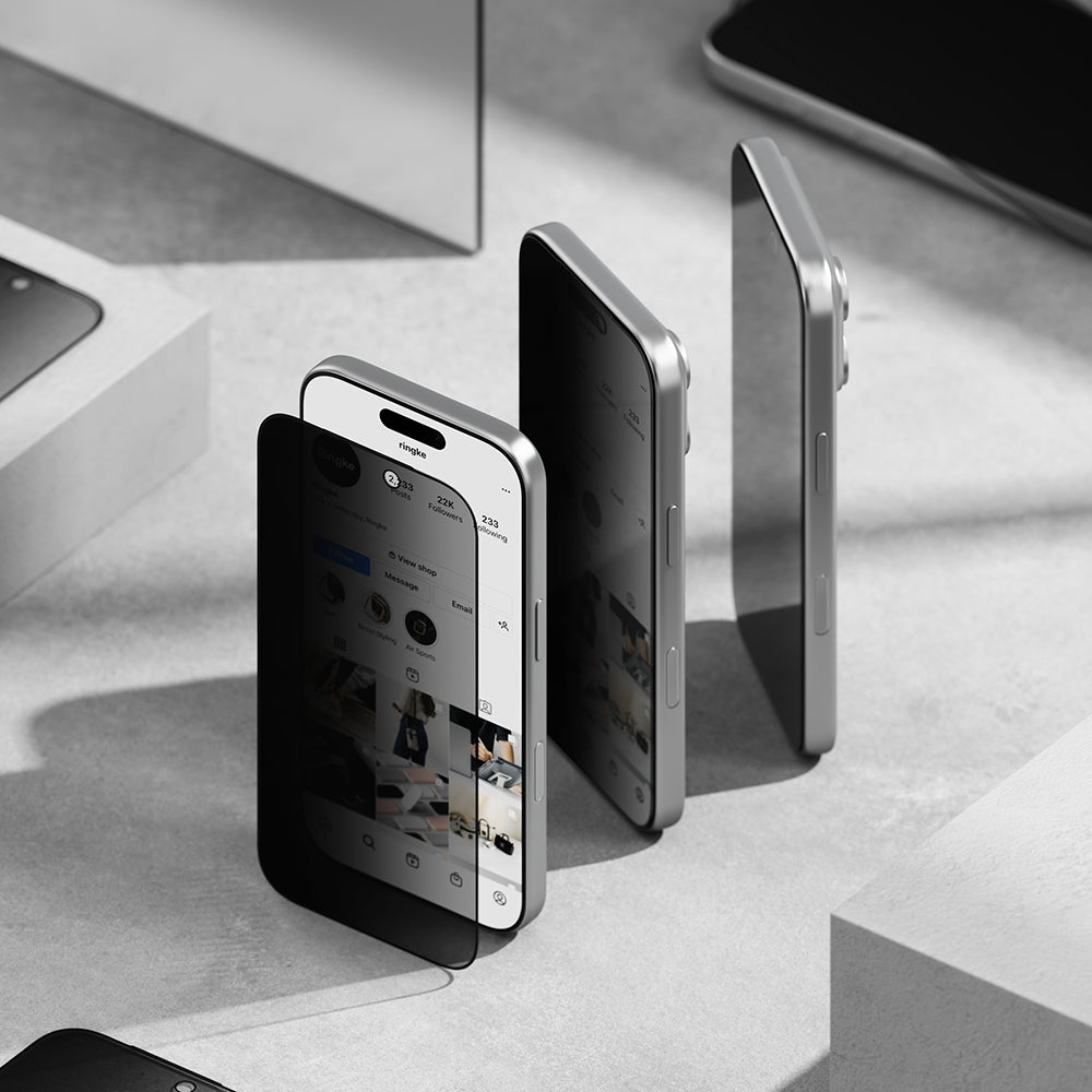 Zaštitna folija za ekran Privacy Ringke Easy Slide za Apple iPhone 18 Pro Max, Kaljeno staklo, Full Glue, Set od 2 komada