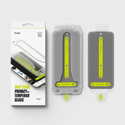 Zaštitna folija Ekran Privacy Ringke Easy Slide za Google Pixel 11 Pro / 10 Pro / 9 Pro, Kaljeno Staklo, Puna Ljepila, Set od 2 komada