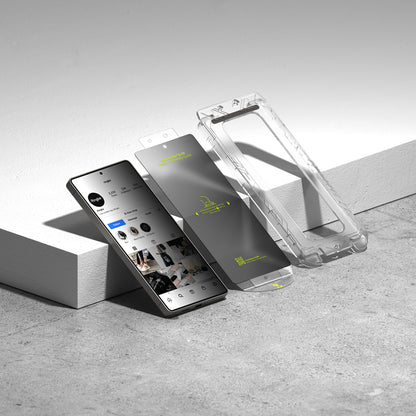 Zaštitna folija za ekran Privacy Ringke Easy Slide za Samsung Galaxy S25+ S936, Kaljeno staklo, Full Glue, Set od 2 komada