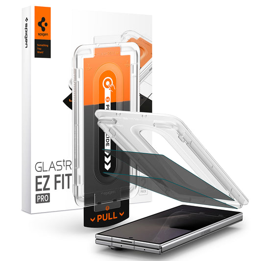 Zaštitna folija za vanjski ekran Privacy Spigen GlastR EZ FIT Pro za Samsung Galaxy Z Fold8 Ultra F976, Kaljeno staklo, Full Glue, Set od 2 komada