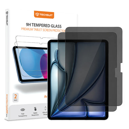 Zaštitna folija za ekran Privacy Techsuit ArmorGlass CrystalHD za Apple iPad Air 11 (2026), Kaljeno staklo, Full Glue, Set 2 komada