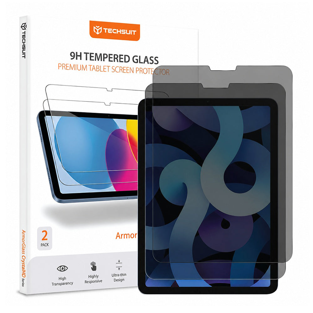 Zaštitna folija za ekran Privacy Techsuit ArmorGlass CrystalHD za Apple iPad Pro 11 (2022), Kaljeno staklo, Full Glue, Set od 2 komada