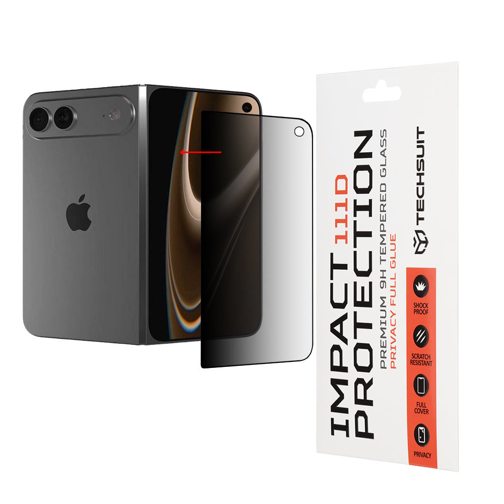 Zaštitna folija za vanjski ekran Privacy Techsuit za Apple iPhone Ultra, Kaljeno staklo, Full Glue, 111D