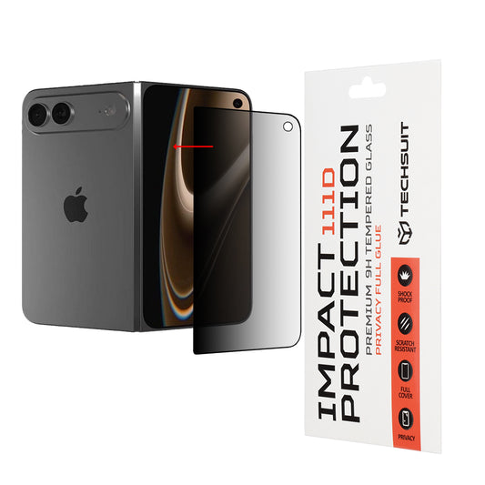 Zaštitna folija za vanjski ekran Privacy Techsuit za Apple iPhone Ultra, Kaljeno staklo, Full Glue, 111D