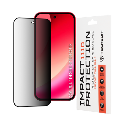 Zaštitna folija za ekran Privacy Techsuit za Google Pixel 10a, Kaljeno staklo, Full Glue, 111D