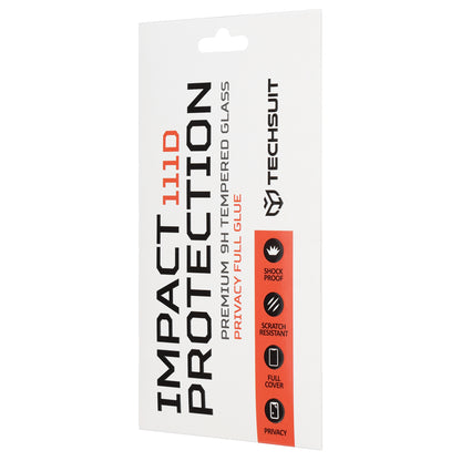 Zaštitna folija za ekran Privacy Techsuit za Google Pixel 10a, Kaljeno staklo, Full Glue, 111D