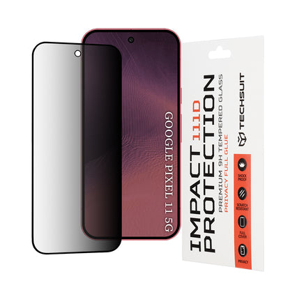 Zaštitna folija Ekran Privacy Techsuit za Google Pixel 11 Pro / 11, Kaljeno Staklo, Full Glue, 111D