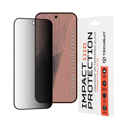 Zaštitna folija Ekran Privacy Techsuit za Google Pixel 11 Pro XL, Kaljeno Staklo, Full Glue, 111D