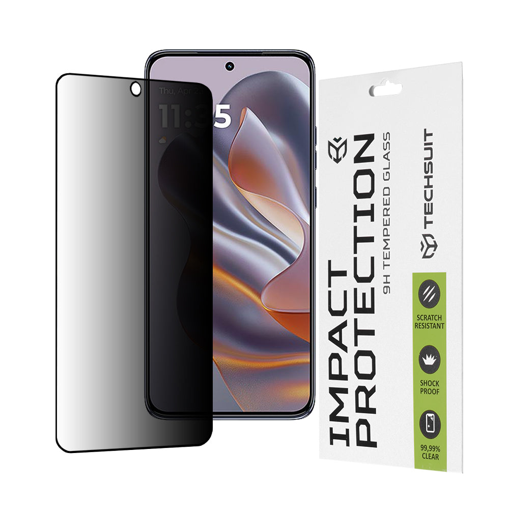 Zaštitna folija za ekran Privacy Techsuit za Motorola Edge 50 Neo, Kaljeno staklo, Full Glue, 111D