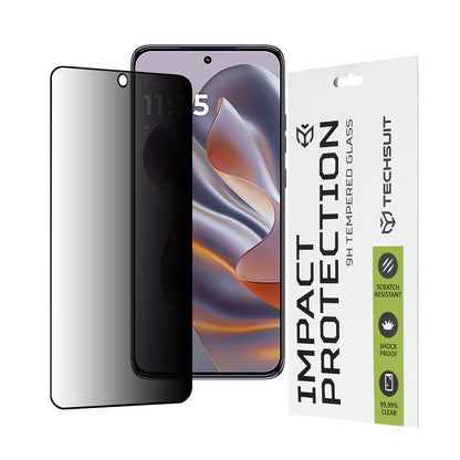 Zaštitna folija za ekran Privacy Techsuit za Motorola Edge 50 Neo, Kaljeno staklo, Full Glue, 111D