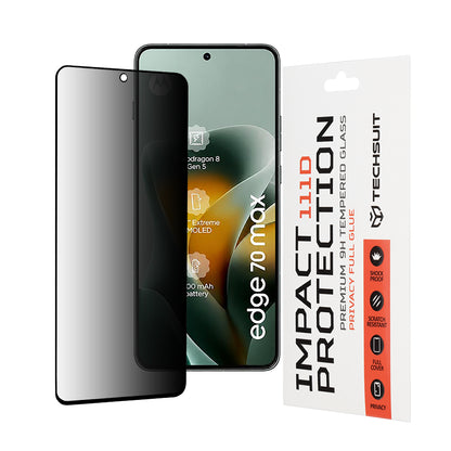 Zaštitna folija za ekran Privacy Techsuit za Motorola Edge 70 Max, Kaljeno staklo, Full Glue, 111D