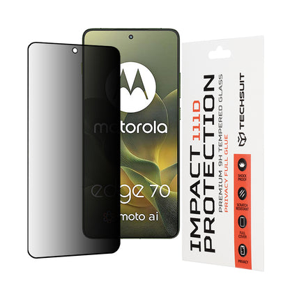 Zaštitna folija za ekran Privacy Techsuit za Motorola Edge 70, Kaljeno staklo, Full Glue, 111D