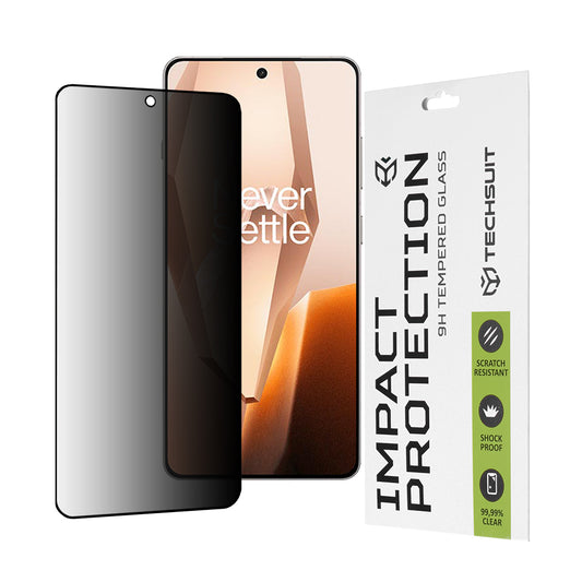 Zaštitna folija za ekran Privacy Techsuit za OnePlus 13R, Kaljeno staklo, Full Glue, 111D