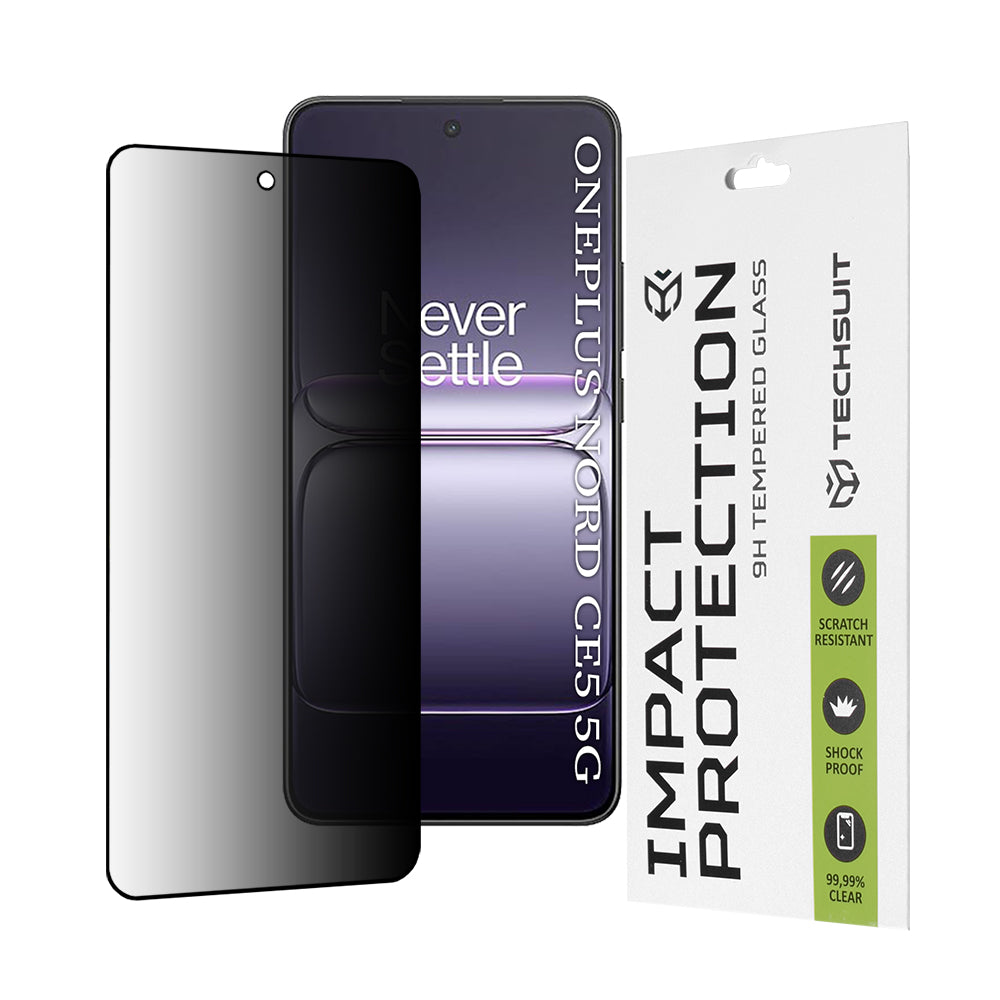 Zaštitna folija za ekran Privacy Techsuit za OnePlus Nord CE5, Kaljeno staklo, Full Glue, 111D