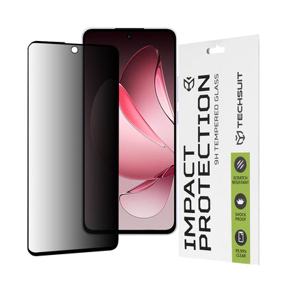 Zaštitna folija za ekran Privacy Techsuit za Oppo Reno13 FS 5G / Reno13 F 4G / Reno13 F, Kaljeno staklo, Full Glue, 111D