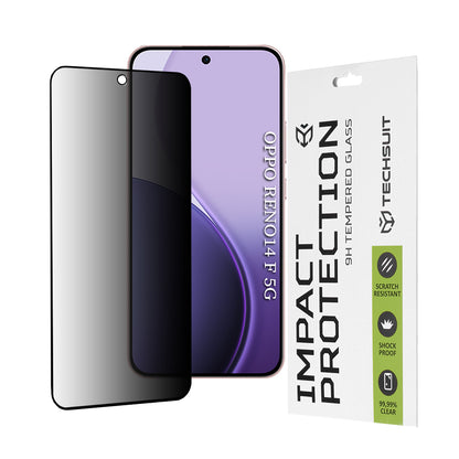 Zaštitna folija Ekran Privacy Techsuit za Oppo Reno14 FS 5G / Reno14 F, Kaljeno Staklo, Full Glue, 111D
