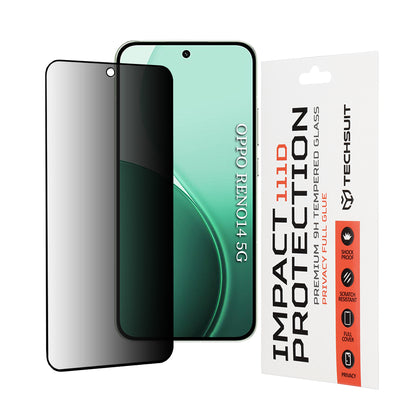 Zaštitna folija za ekran Privacy Techsuit za Oppo Reno14, Kaljeno staklo, 111D