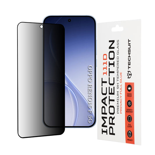 Zaštitna folija za ekran Privacy Techsuit za Oppo Reno15 FS / Reno15 F, Kaljeno staklo, Full Glue, 111D