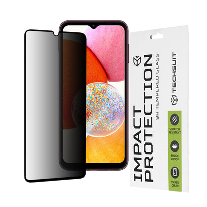 Zaštitna folija Ekran Privacy Techsuit za Samsung Galaxy A14 A145 / A14 5G A146, Kaljeno Staklo, Full Glue, 111D