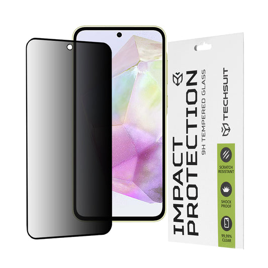 Zaštitna folija Ekran Privacy Techsuit za Samsung Galaxy M56 M566 / M35 / A55 5G A556 / A35 5G A356, Kaljeno Staklo, Full Glue, 111D