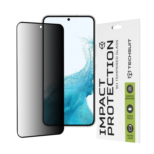 Zaštitna folija Ekran Privacy Techsuit za Samsung Galaxy S23 S911 / S22 5G S901, Kaljeno Staklo, Full Glue, 111D