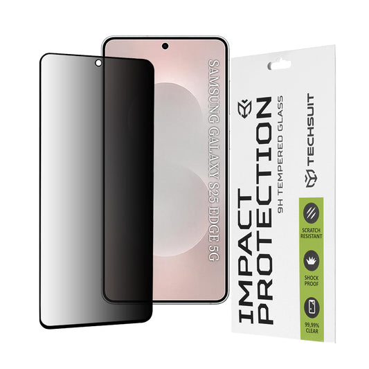 Zaštitna folija Ekran Privacy Techsuit za Samsung Galaxy S25 Edge S937, Kaljeno Staklo, Full Glue, 111D