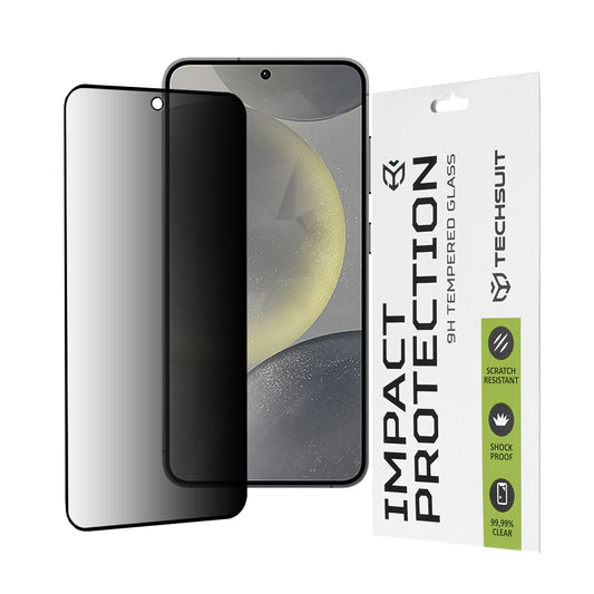 Zaštitna folija za ekran Privacy Techsuit za Samsung Galaxy S25 S931 / S24 S921, Kaljeno staklo, Full Glue, 111D