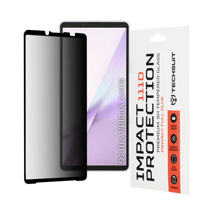 Zaštitna folija za ekran Privacy Techsuit za Sony Xperia 10 VIII, Kaljeno staklo, Full Glue, 111D