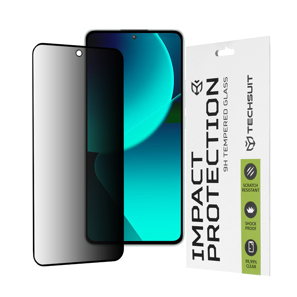 Zaštitna folija za ekran Privacy Techsuit za Xiaomi 13T Pro / 13T, Kaljeno staklo, Full Glue, 111D