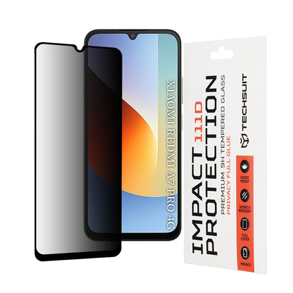 Zaštitna folija za ekran Privacy Techsuit za Xiaomi Redmi A7 Pro 4G, Kaljeno staklo, Full Glue, 111D