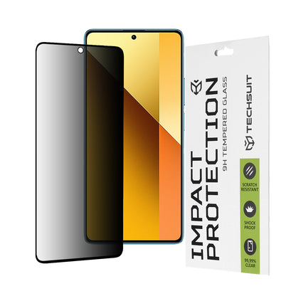 Zaštitna folija za ekran Privacy Techsuit za Xiaomi Redmi Note 13 5G, Kaljeno staklo, Full Glue, 111D