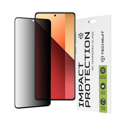 Zaštitna folija za ekran Privacy Techsuit za Xiaomi Redmi Note 13 Pro 4G / Poco M6 Pro 4G, Kaljeno staklo, Full Glue, 111D