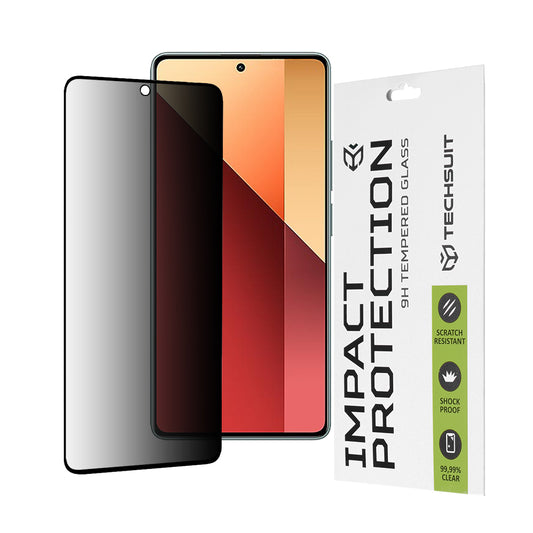 Zaštitna folija za ekran Privacy Techsuit za Xiaomi Redmi Note 13 Pro 4G / Poco M6 Pro 4G, Kaljeno staklo, Full Glue, 111D