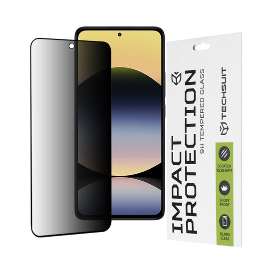 Zaštitna folija za ekran Privacy Techsuit za Xiaomi Redmi Note 14 4G (Standard), Kaljeno staklo, Full Glue, 111D