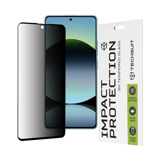 Zaštitna folija za ekran Privacy Techsuit za Xiaomi Redmi Note 14S, Kaljeno staklo, Full Glue, 111D