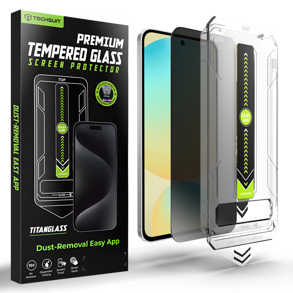 Zaštitna folija za ekran Privacy Techsuit TitanGlass CrystalHD za Samsung Galaxy S24 FE S721, Kaljeno staklo, Full Glue