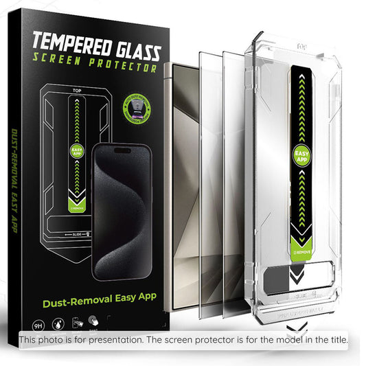 Zaštitna folija za ekran Privacy Techsuit TitanGlass CrystalHD za Samsung Galaxy S25 FE, Kaljeno staklo, Full Glue, Set od 2 komada