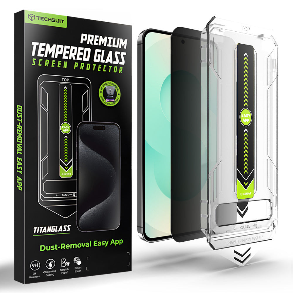 Folija za zaštitu zaslona Privacy Techsuit TitanGlass CrystalHD za Samsung Galaxy S26 Plus S947, Kaljeno staklo, Full Glue