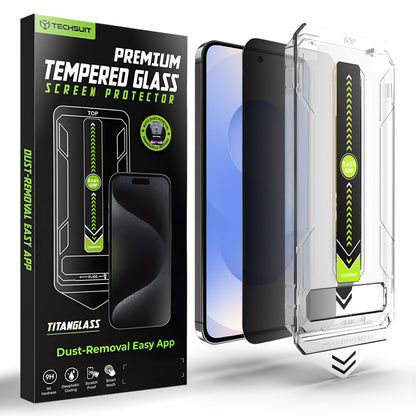 Zaštitna folija za ekran Privacy Techsuit TitanGlass CrystalHD za Samsung Galaxy S26 S942, Kaljeno staklo, Full Glue