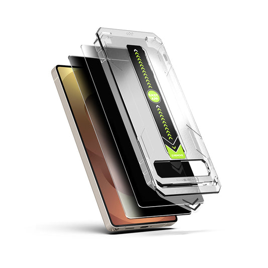 Zaštitna folija za ekran Privacy Techsuit TitanGlass CrystalHD za Samsung Galaxy S26, Kaljeno staklo, Full Glue, Set od 2 komada