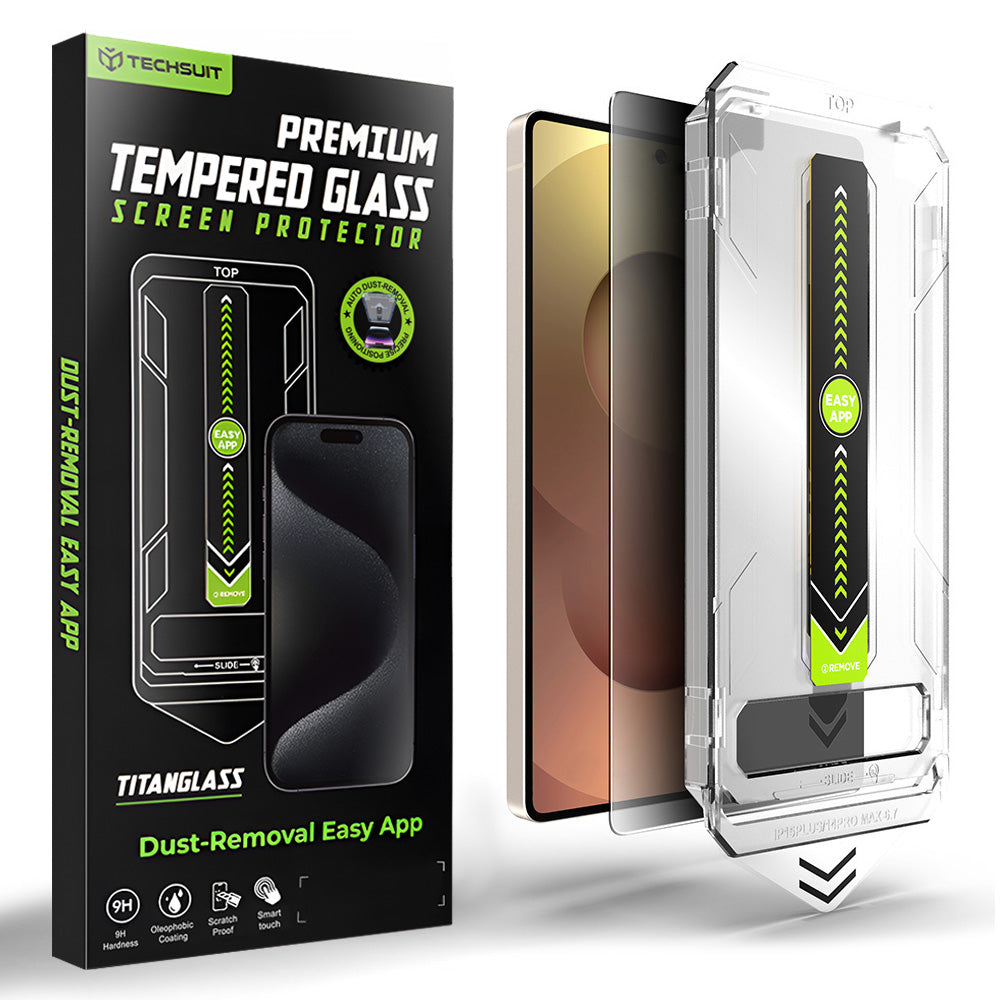 Zaštitna folija za ekran Privacy Techsuit TitanGlass CrystalHD za Samsung Galaxy S26 Ultra S948, Kaljeno staklo, Full Glue