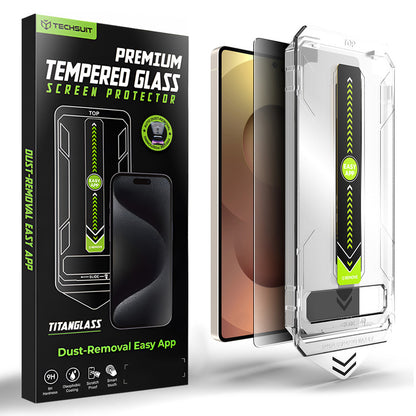Zaštitna folija za ekran Privacy Techsuit TitanGlass CrystalHD za Samsung Galaxy S26 Ultra S948, Kaljeno staklo, Full Glue