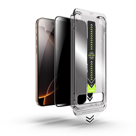 Zaštitna folija za ekran Privacy Techsuit TitanGlass za Apple iPhone 17 / 16 Pro, Kaljeno staklo, Full Glue