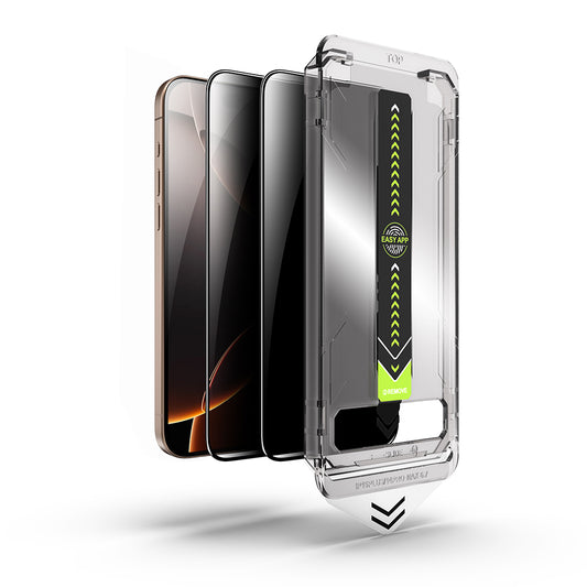 Zaštitna folija za ekran Privacy Techsuit TitanGlass za Apple iPhone 17 / 16 Pro, Kaljeno staklo, Full Glue, Set od 2 komada